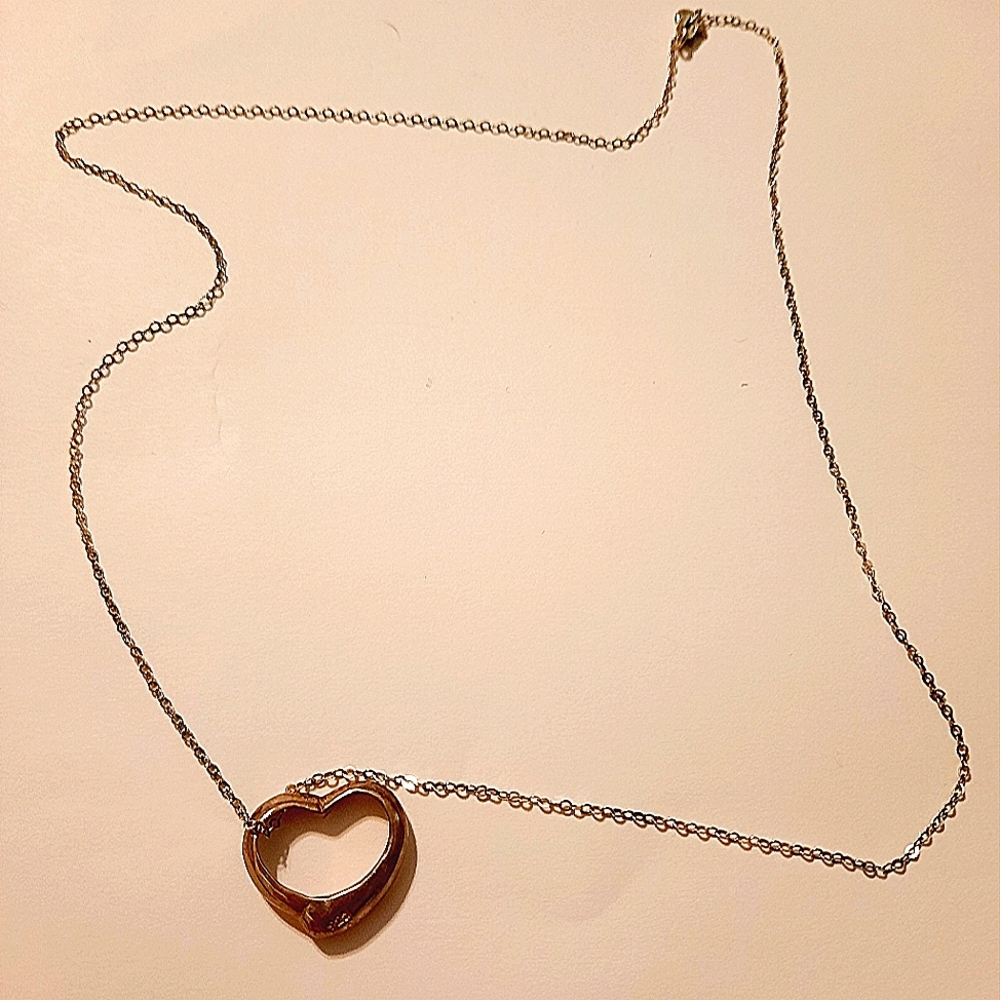 Sterling Floating Heart Necklace